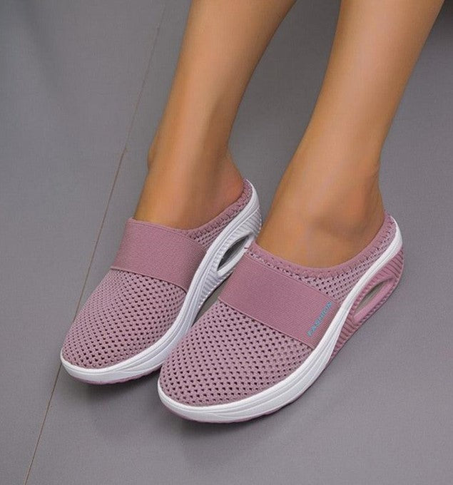 Sapatos Slip On em malha