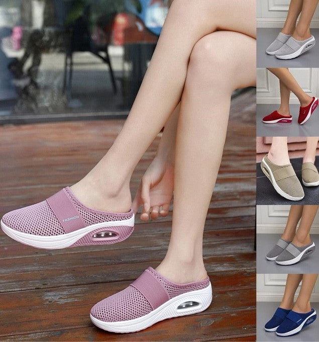 Sapatos Slip On em malha