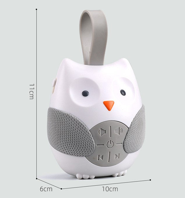 Corujinha de Ruído Branco com 10 Músicas Recarregável por USB e Desligamento Programado