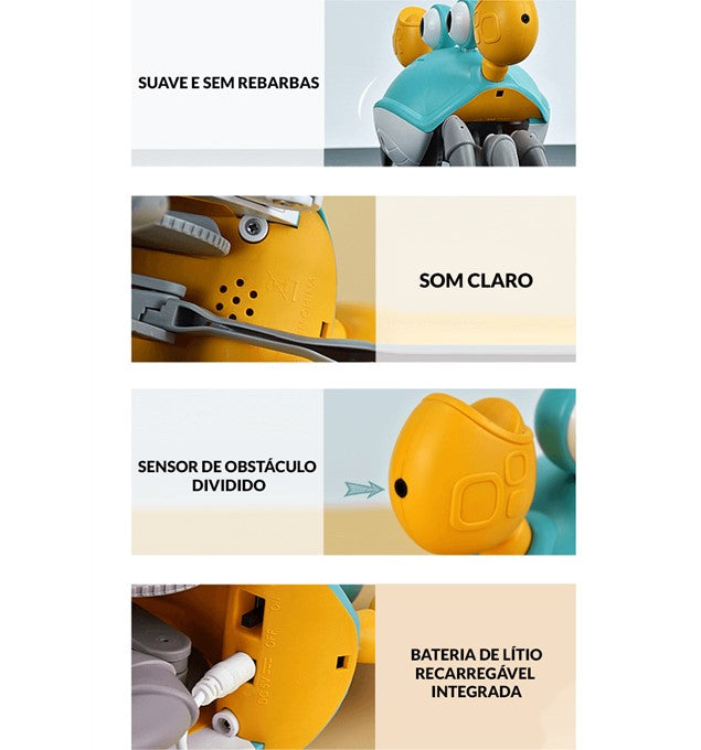 Caranguejo interativo para bebês