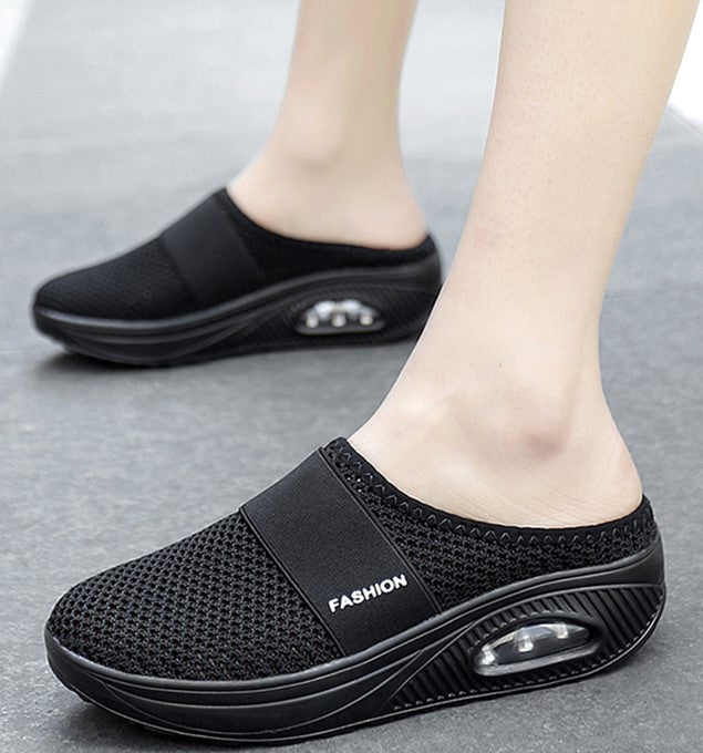 Sapatos Slip On em malha