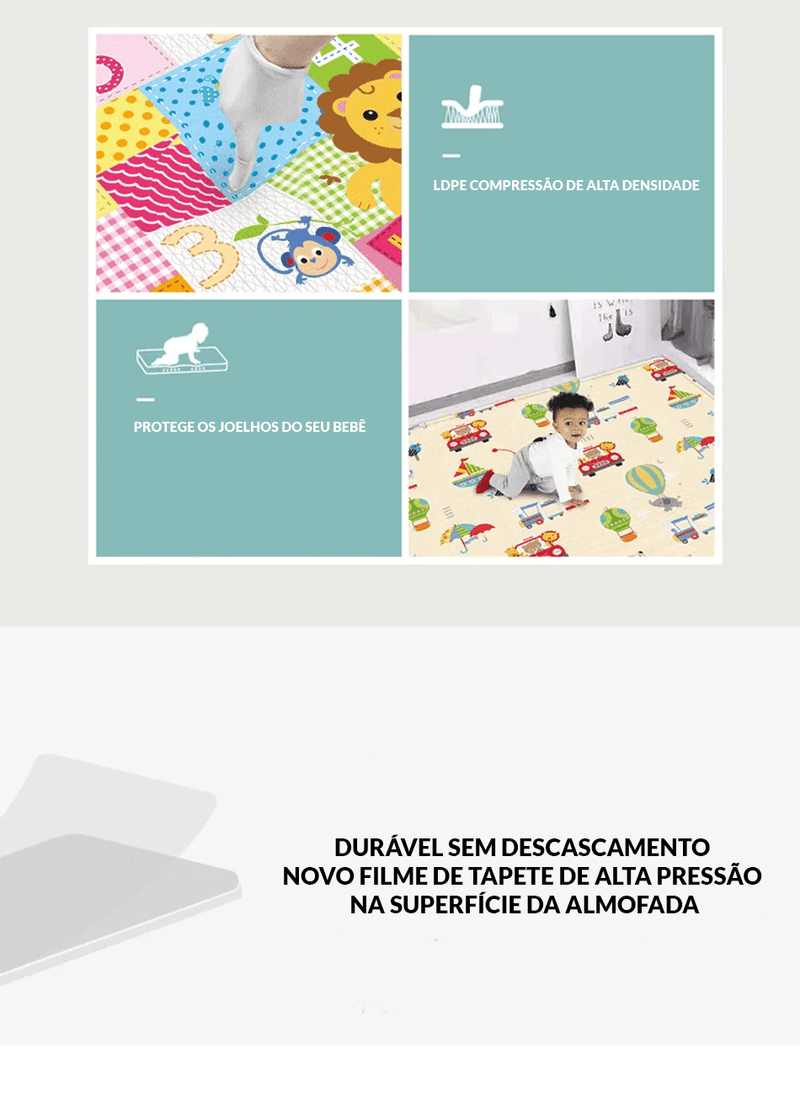 Tapete Educacional Infantil Antitérmico Dobrável Dupla Face - Encontrei Na Net