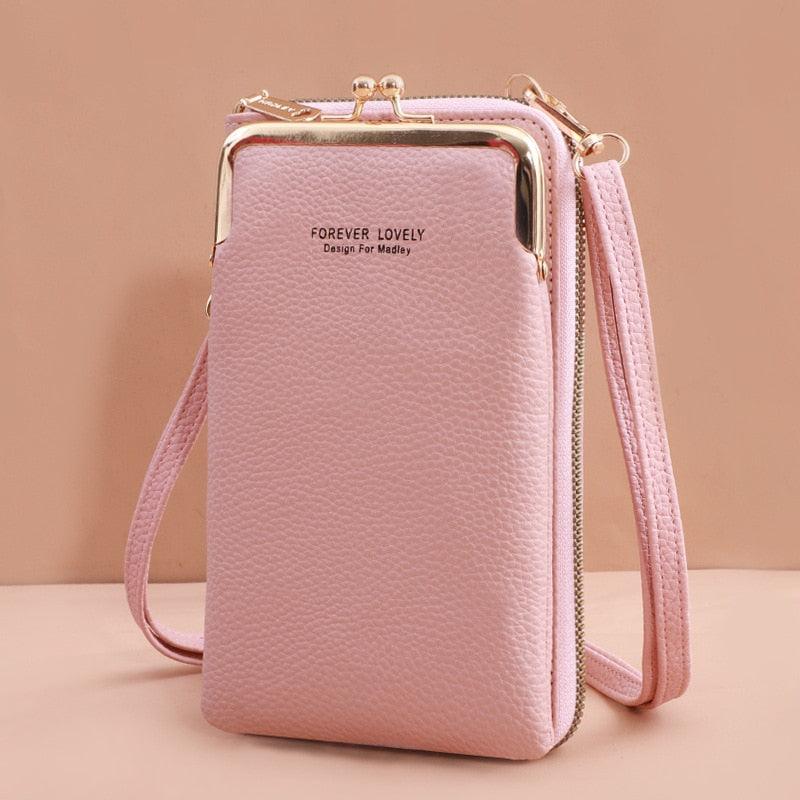 Bolsa Transversal Feminina de Ombro em Couro - Encontrei Na Net