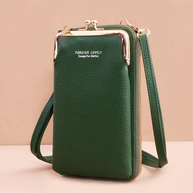 Bolsa Transversal Feminina de Ombro em Couro - Encontrei Na Net