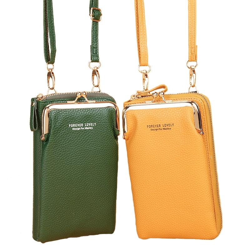 Bolsa Transversal Feminina de Ombro em Couro - Encontrei Na Net