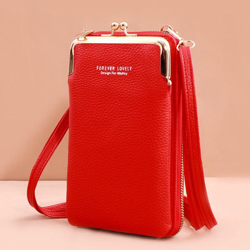 Bolsa Transversal Feminina de Ombro em Couro - Encontrei Na Net