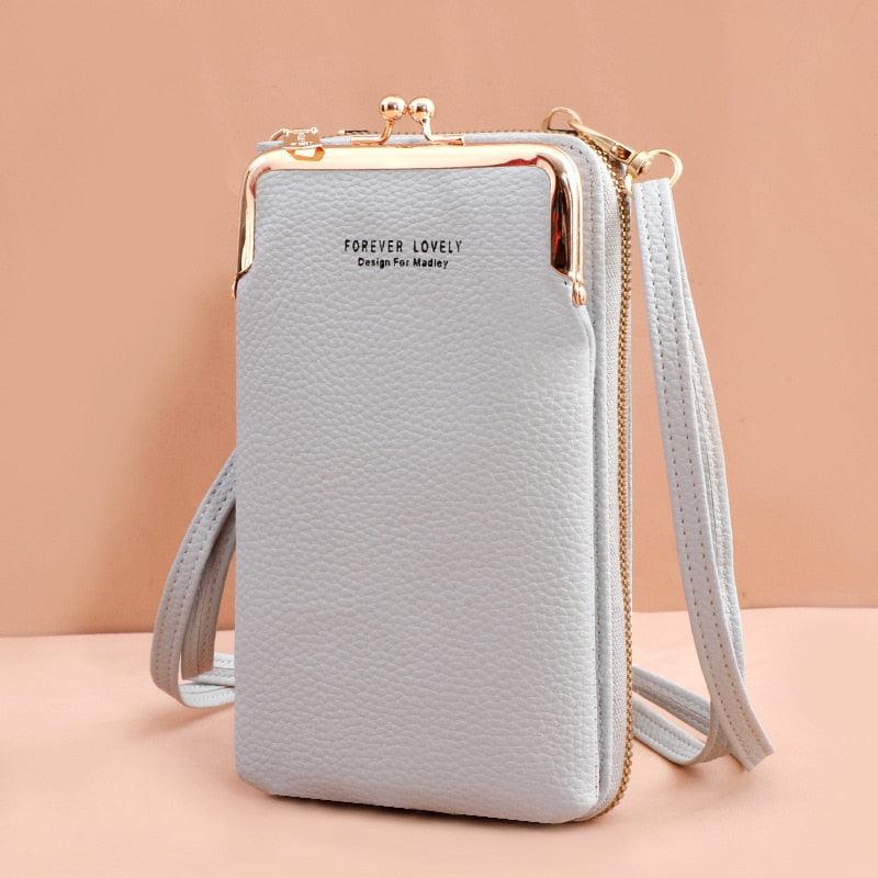 Bolsa Transversal Feminina de Ombro em Couro - Encontrei Na Net