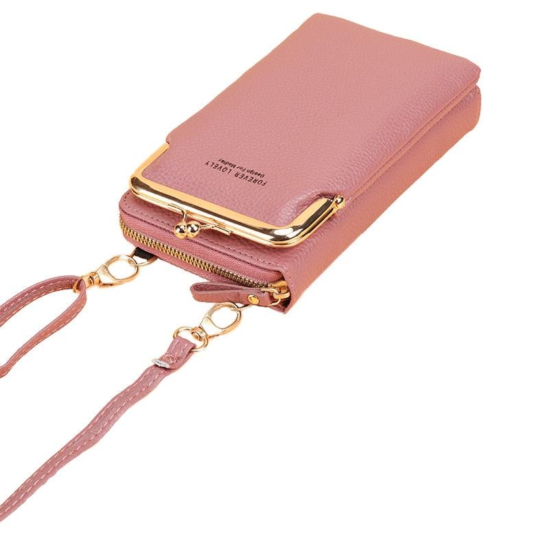 Bolsa Transversal Feminina de Ombro em Couro - Encontrei Na Net
