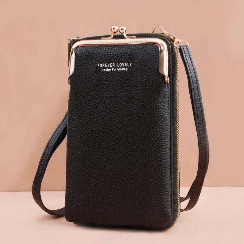 Bolsa Transversal Feminina de Ombro em Couro - Encontrei Na Net