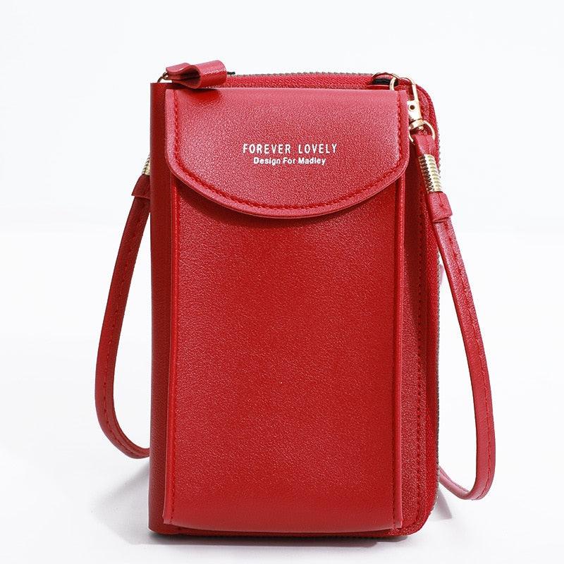Bolsa Transversal Feminina de Ombro em Couro - Encontrei Na Net
