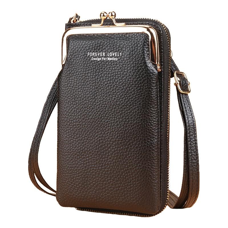 Bolsa Transversal Feminina de Ombro em Couro - Encontrei Na Net