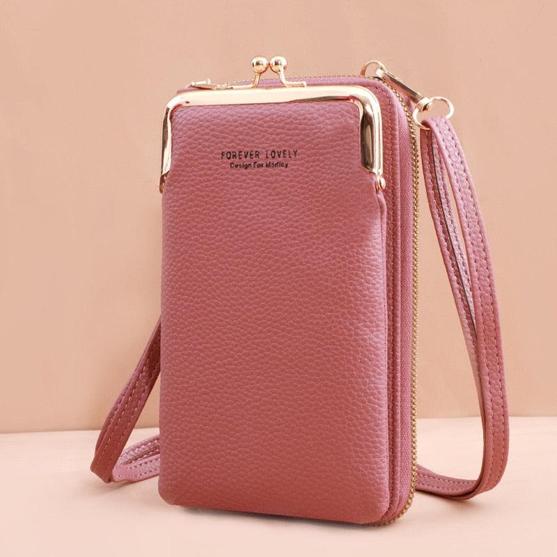 Bolsa Transversal Feminina de Ombro em Couro - Encontrei Na Net
