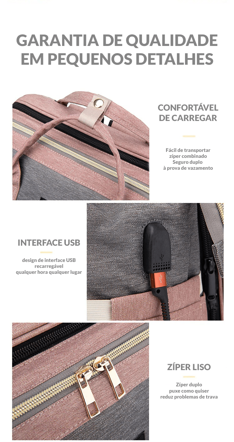 Mochila Maternidade que vira berço para bebês - Encontrei Na Net