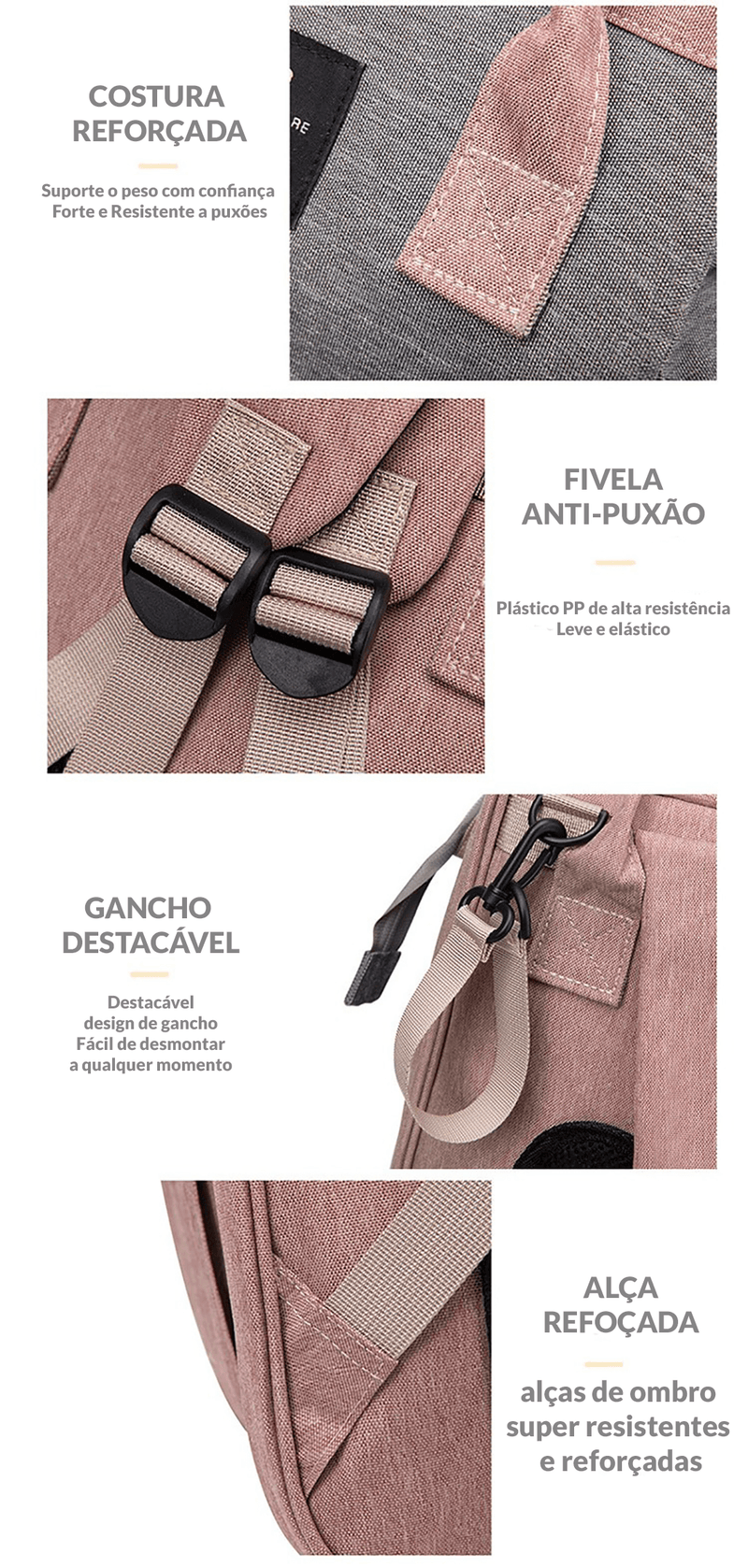 Mochila Maternidade que vira berço para bebês - Encontrei Na Net